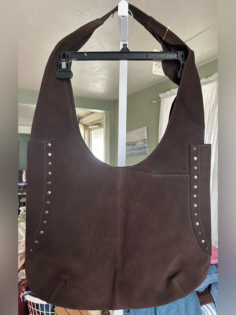 Free People Rori Suede Bag in Espresso